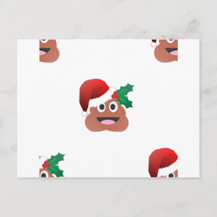santa claus poop emoji feestdagenkaart