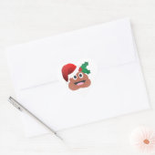 santa claus poop emoji hart sticker (Envelop)