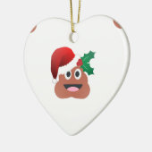 santa claus poop emoji keramisch ornament (Links)