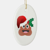 santa claus poop emoji keramisch ornament (Rechts)
