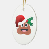 santa claus poop emoji keramisch ornament (Links)