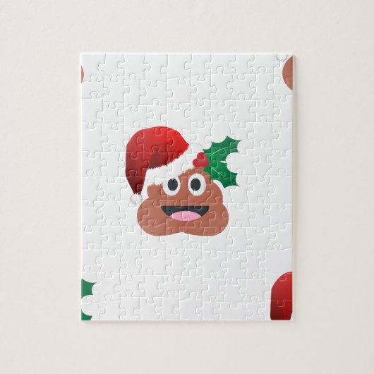 santa claus poop emoji legpuzzel (Verticaal)