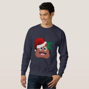 santa claus poop emoji mannen sweatshirt