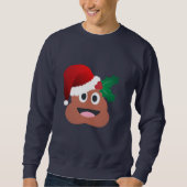 santa claus poop emoji mannen sweatshirt (Voorkant)