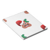 santa claus poop emoji notitieblok (Schuin)