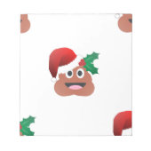 santa claus poop emoji notitieblok (Voorkant)