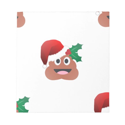 santa claus poop emoji notitieblok (Voorkant)