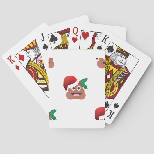 santa claus poop emoji speelkaarten (Achterkant)
