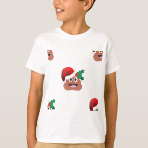 santa claus poop emoji t-shirt