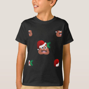 santa claus poop emoji t-shirt