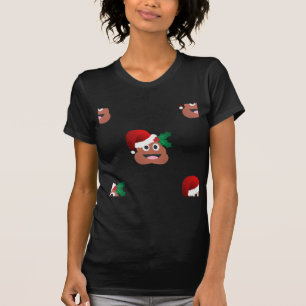 santa claus poop emoji t-shirt