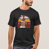Santa Claus Poops in Chimney met kerstretalia T-shirt (Voorkant)