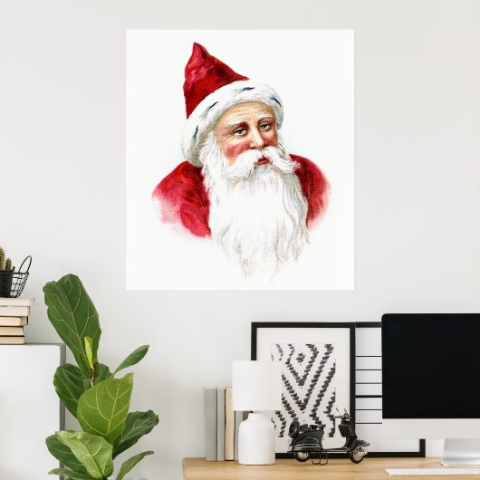 Santa Claus Portrait Poster (Thuiskantoor)