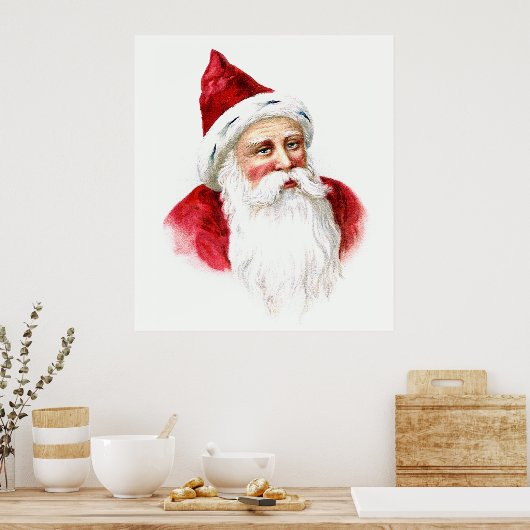 Santa Claus Portrait Poster (Keuken)