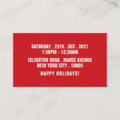 Santa Claus portret kerstfeest Ticket Invite Informatiekaartje (Achterkant)