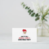 Santa Claus portret kerstfeest Ticket Invite Informatiekaartje (Staand voorkant)