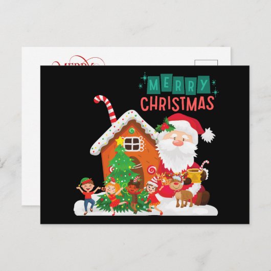 Santa Claus Post Kaart (Voorkant / Achterkant)