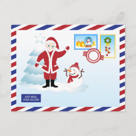 Santa Claus-postenvelop Feestdagenkaart