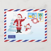Santa Claus-postenvelop Feestdagenkaart (Voorkant)