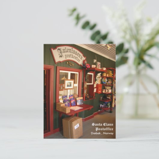 Santa Claus Postoffice Feestdagenkaart (Staand voorkant)