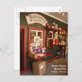 Santa Claus Postoffice Feestdagenkaart (Voorkant / Achterkant)