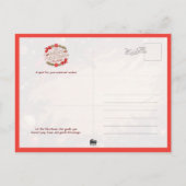 Santa Claus Preparing Christmas Gifts Briefkaart (Achterkant)