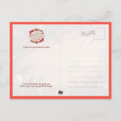 Santa Claus Preparing Christmas Gifts Briefkaart (Achterkant)