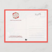 Santa Claus Preparing Christmas Gifts Briefkaart (Achterkant)