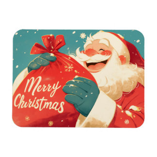 Santa Claus Preparing Christmas Gifts Magneet