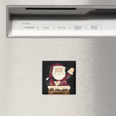 Santa Claus Prettige feestdagen Magneet (Insitu (Vaatwasser))