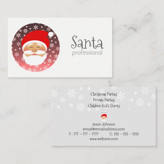 Santa Claus Professional Visitekaartje (Voorkant / Achterkant)