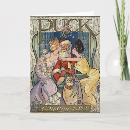 Santa Claus ~ Puck Magazine Hoesje ~ 12/03/1902 Feestdagen Kaart (Voorkant)