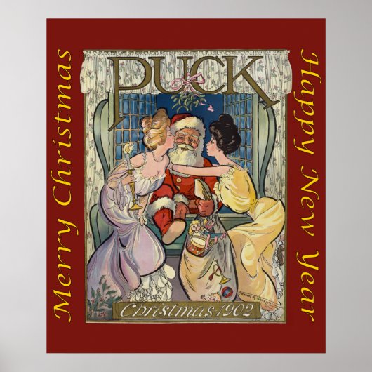 Santa Claus ~ Puck Magazine Hoesje ~ 12/03/1902 Poster (Voorkant)