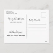 Santa Claus Puppy Black Labrador Kerstmis Feestdagenkaart (Achterkant)