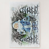 santa claus puzzel legpuzzel (Verticaal)