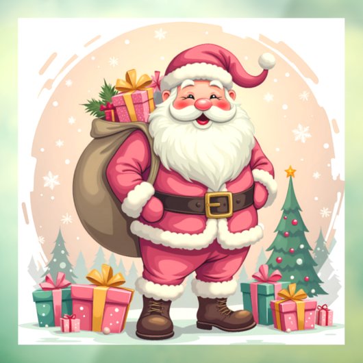 Santa Claus Raamsticker (Vel 3)