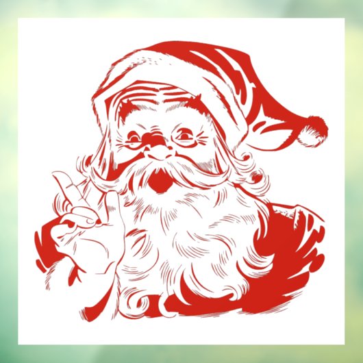 Santa Claus Raamsticker (Vel 3)