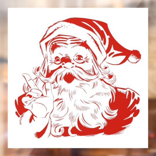 Santa Claus Raamsticker (Vel 2)