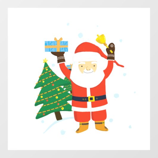 Santa Claus Raamsticker (Vel)