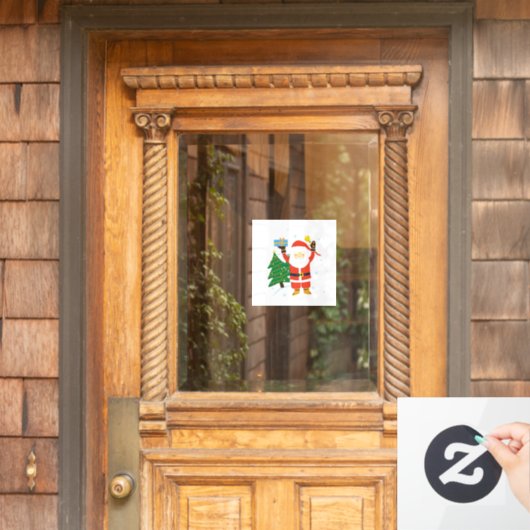 Santa Claus Raamsticker (Huis Deur)