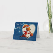 Santa Claus Rabbit is running to you Kaart (Voorkant)