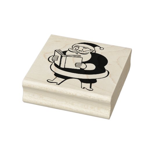 Santa Claus Reading Rubber Stamp Rubberstempel (Stempel)