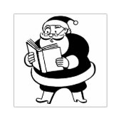 Santa Claus Reading Rubber Stamp Rubberstempel (Afrduk)