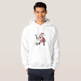 Santa Claus Rebel Footballer Hoodie