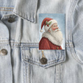 Santa Claus Rechthoek Button (Insitu)