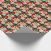  Santa Claus Red Candle Cadeaupapier (Hoek)