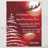 Santa Claus Red-kerstbrochure Flyer (Voorkant)