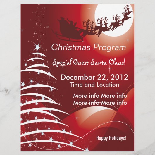 Santa Claus Red-kerstbrochure Flyer (Voorkant)
