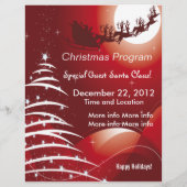 Santa Claus Red-kerstbrochure Flyer (Achterkant)