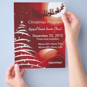 Santa Claus Red-kerstbrochure Flyer (Hand)